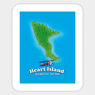 Hart Island New York New York map Sticker